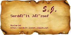 Serdült József névjegykártya