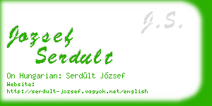 jozsef serdult business card